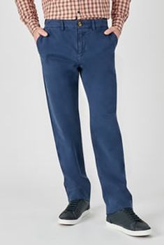 Pantalon chino coton stretch intérieur gratté