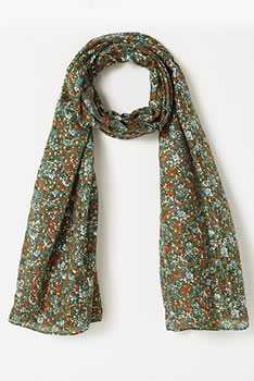 Foulard fleuri détail brillant