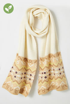 Echarpe Maille jacquard recyclée laine mélangée