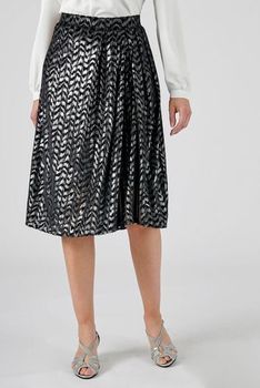 Jupe asymétrique velours dévoré