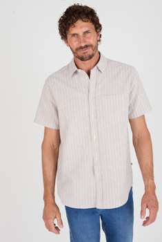 Chemisette mélange lin et coton