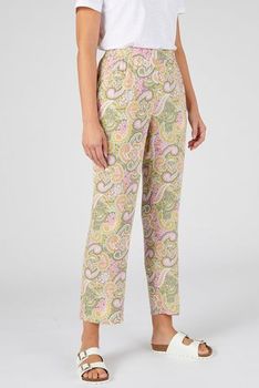 Pantalon 7/8ème pure viscose Lenzing™ EcoVero™ imprimé cachemire