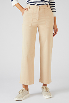 Pantalon 7/8ème popeline coton stretch