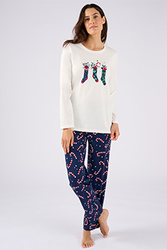 Pyjama de Noël en maille jersey pur coton