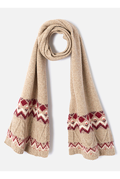 Echarpe Thermolactyl maille chinée et jacquard