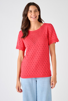 Pull jeu de maille fantaisie