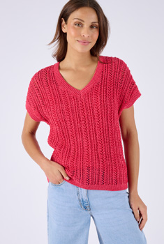 Pull à côtes fantaisie