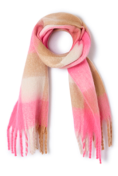 Echarpe à carreaux effet laineux