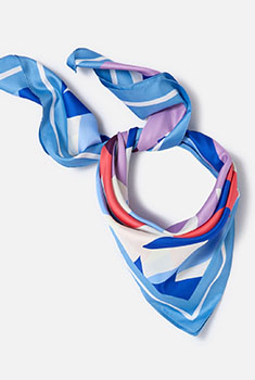Foulard grand carré fleuri