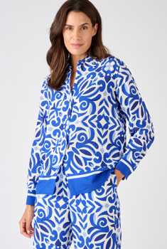 Chemisier en tissu reliéfé pure viscose