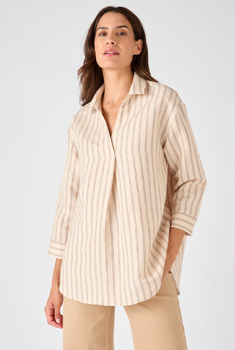 Chemisier mélange lin et viscose