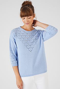 Pull maille ajourée