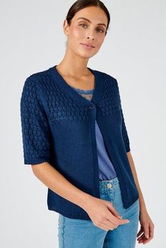 Boléro maille fantaisie ajourée