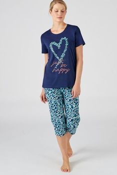 T-shirt pyjama Mix&match maille jersey pur coton peigné