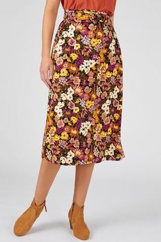 Jupe imprimé floral viscose Lenzing™ EcoVero™