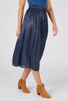 Jupe enfilable longue froissée irisée et doublée