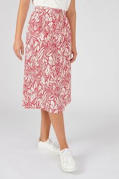 Jupe boutonnée enfilable mélange lin
