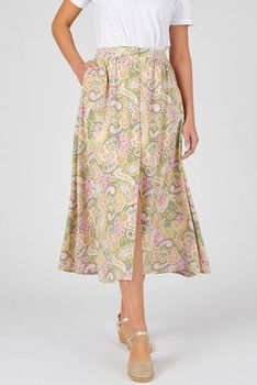 Jupe pure viscose Lenzing™ EcoVero™ imprimée cachemire