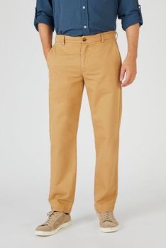 Pantalon droit coton et lin