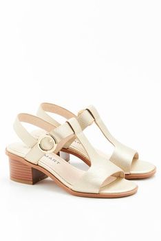 Sandales cuir grainé vachette à talon
