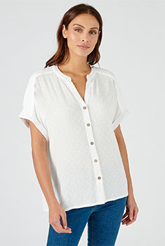 Chemisier crépon *fibres pure viscose Lenzing™ EcoVero™
