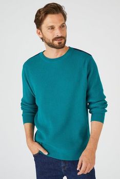 Pull maille coton mélangé fantaisie