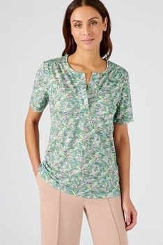 T-shirt maille dévorée imprimée
