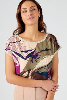 T-shirt bi-matière tropical