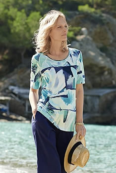 T-shirt fluide imprimé