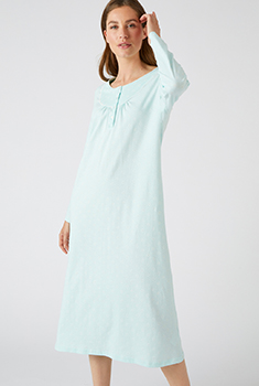 Lot de 2 chemises de nuit jersey pur coton peigné