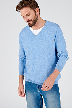 Pull maille coton mélangé