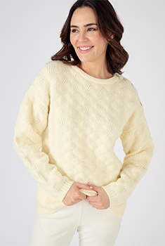 Pull maille fantaisie boutons épaule