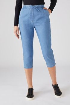 Pantacourt - Toile Chambray, pur coton