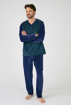 Pyjama velours coton mélangé