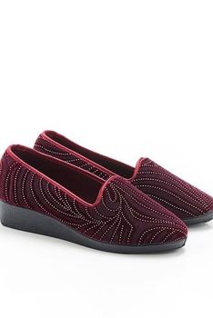 Pantoufles velours imprimé fantaisie