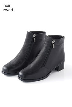 Boots cuir vachette façon “reptile”  Thermolactyl®