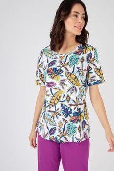 T-shirt pyjama Mix & match maille jersey pur coton peigné