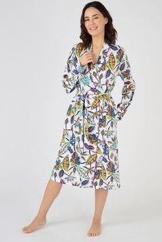 Robe de chambre Mix & match maille jersey pur coton peigné