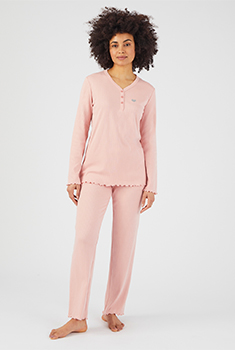 Pyjama maille côtelée