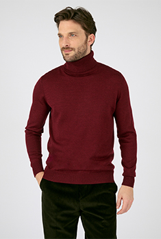 Pull col roulé maille jersey laine mélangée Thermolactyl