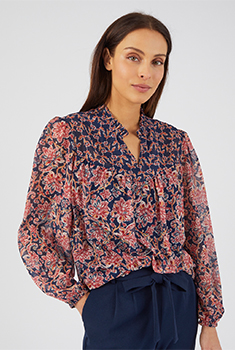 Blouse en voile doublé recyclé*