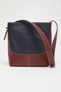 Sac forme seau bicolore