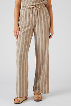 Pantalon large rayé
