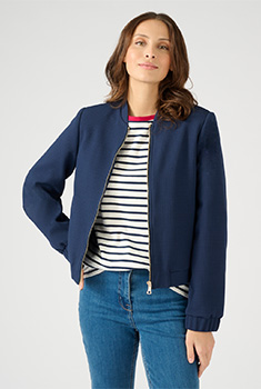 Veste maille stretch effet nid d'abeille