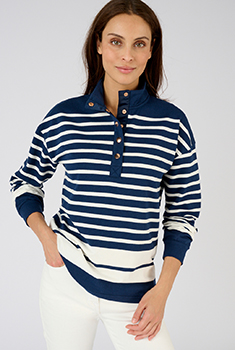 Sweat-shirt esprit marinière