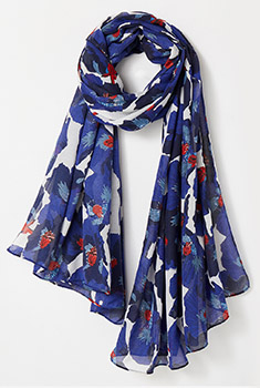 Foulard imprimé coquelicot