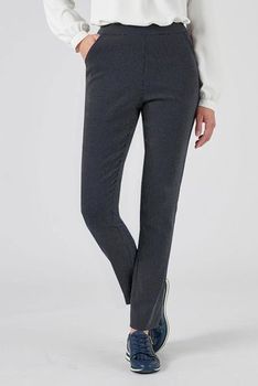 Pantalon enfilable fluide jacquard plumetis