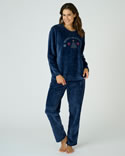 Pyjama en maille peluche reliefée Thermolactyl