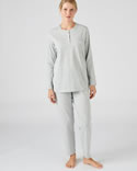 Pyjama jersey pois pur coton peigné
