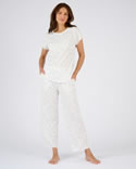 Pyjama 7/8ème en maille pointelle